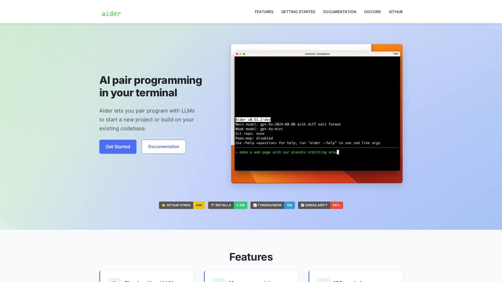 Aider — AI pair programming in your terminal