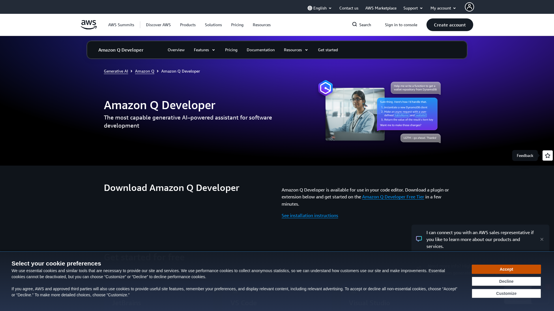 Amazon Q Developer — AWS's AI coding assistant