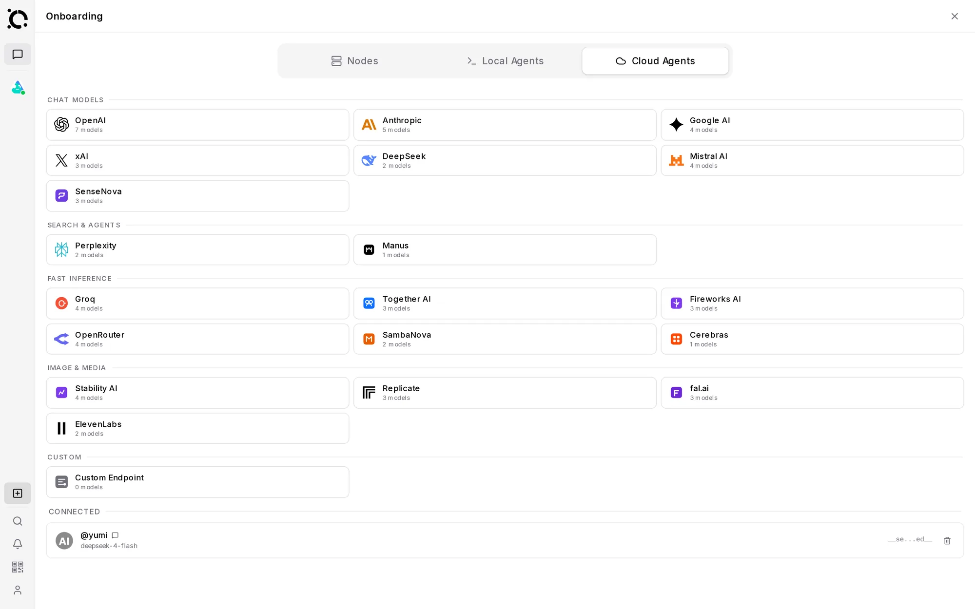 Connect Agent — Cloud Agents tab